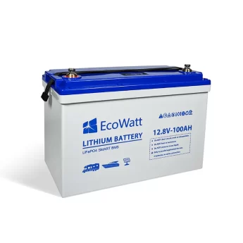 Акумулятор для ДБЖ EcoWatt LiFePO4 Smart BMS 12.8V 100Ah